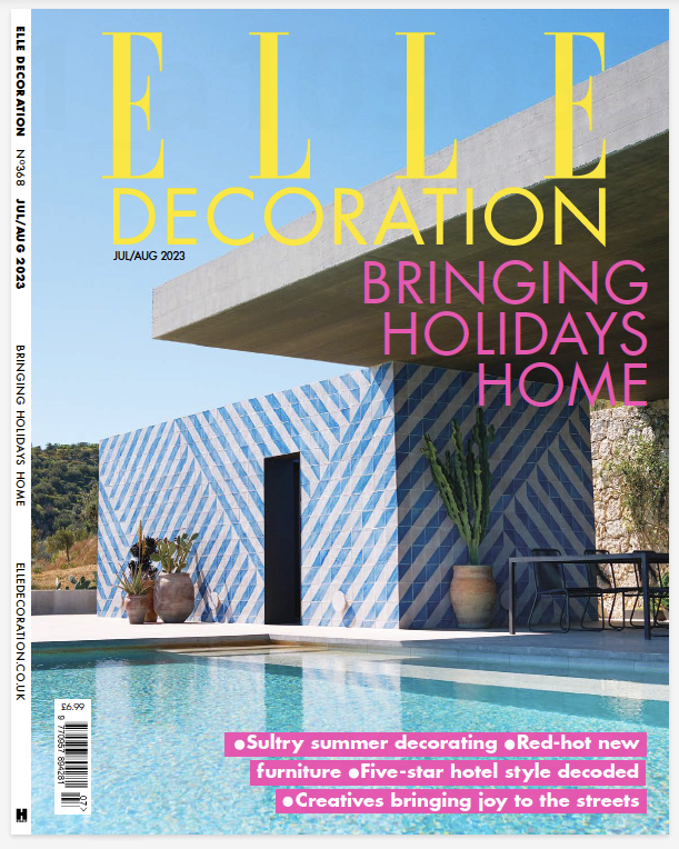 Front cover of the July 2023 issue of Elle Decoration.