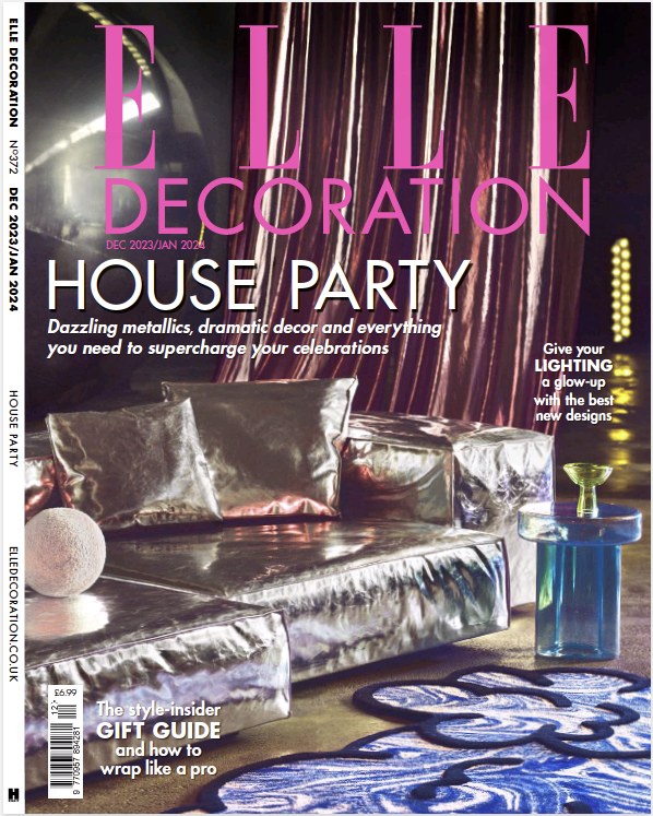 Front cover of the December 2023 issue of Elle Decoration.
