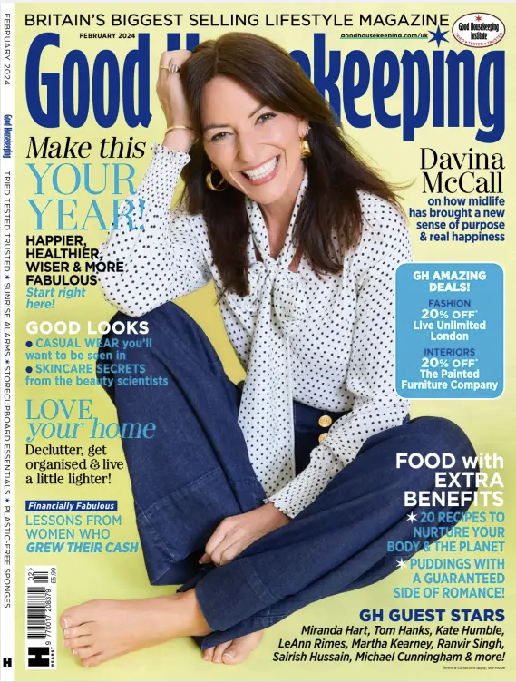 Front cover of the February 2024 issue of Good Housekeeping.