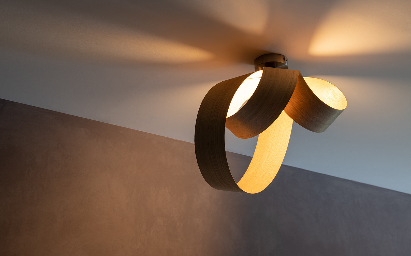 Tom Raffield new Verso Flush Ceiling Light