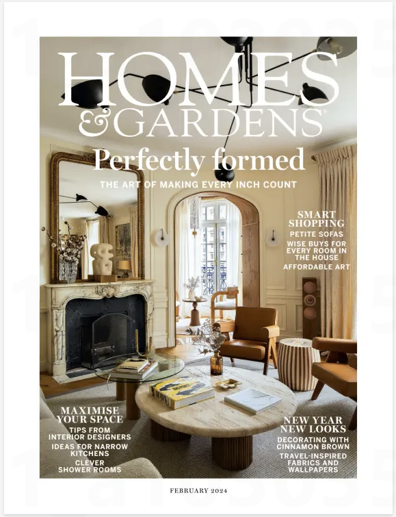 Front cover of the Feburary 2024 issue of Homes & Gardens.