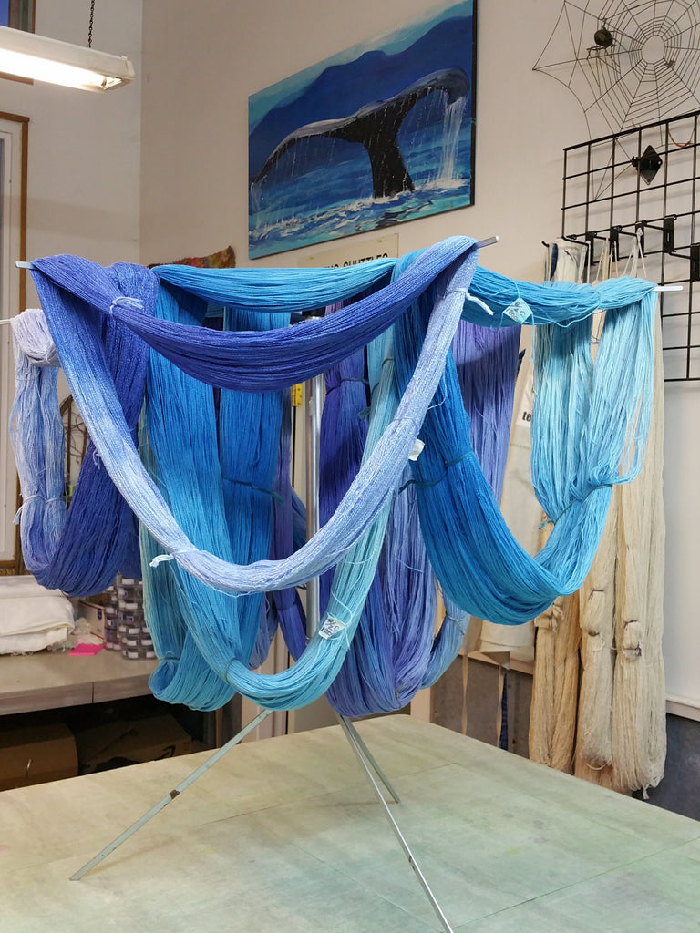 hand dyed warp for weaving