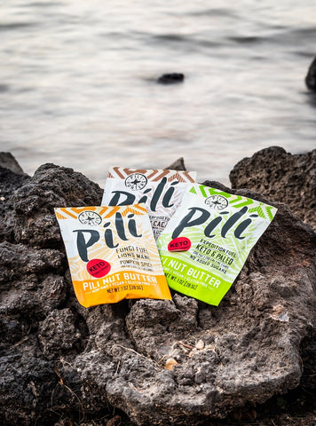 three one ounce packets of expedition pili nut butter