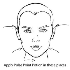 apply Pulse Point Potions around hte face on these positions