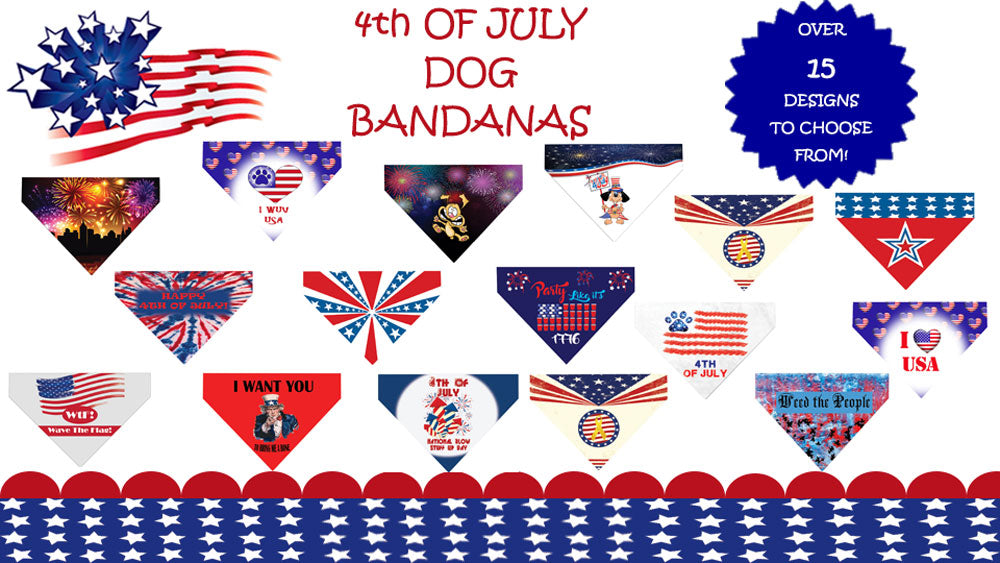 4th of july dog bandana