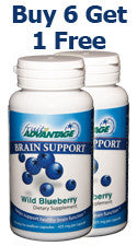 Fruit Advantage Wild Blueberry Brain Support - Buy 6 - Get 1 Free