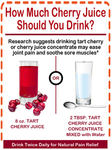 What is the dosage of tart cherry juice concentrate