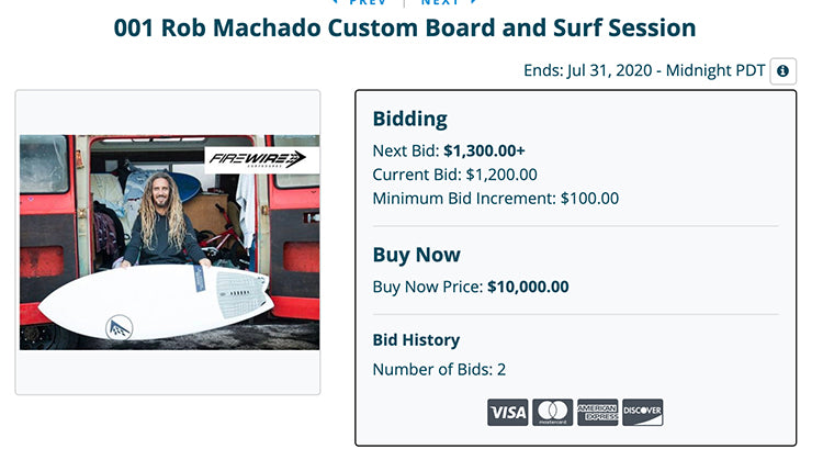 rob machado surfboard by surfaid and firewire
