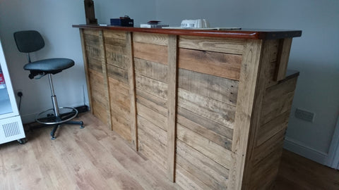 Bar office desk pallets wood