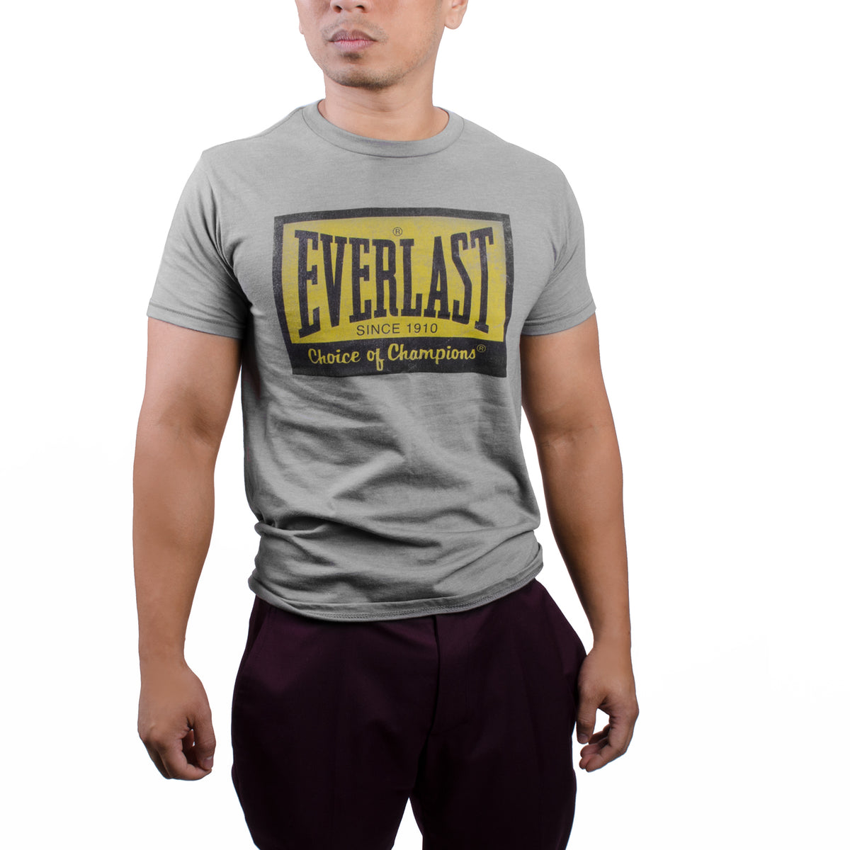 rijk Jane Austen Brein Everlast Choice of Champions Logo Shirt Grey – Everlast Canada