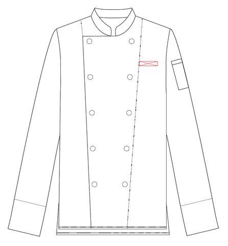 Classic Chef Jacket Embroidery Name