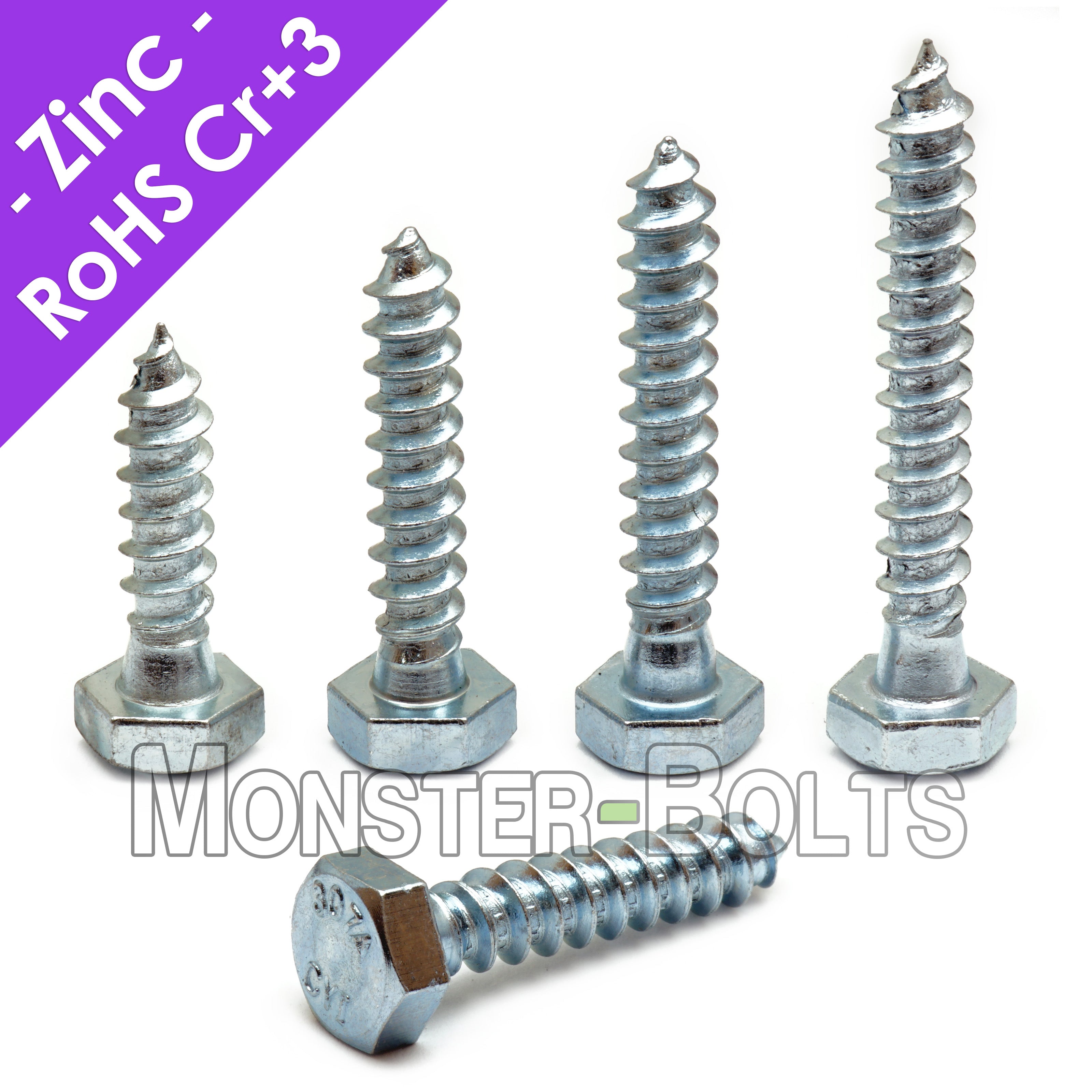 Zinc Plated Hard-to-Find Fastener 014973269517 Midwest Long Lag Shield Lead Alloy 5/16 in 