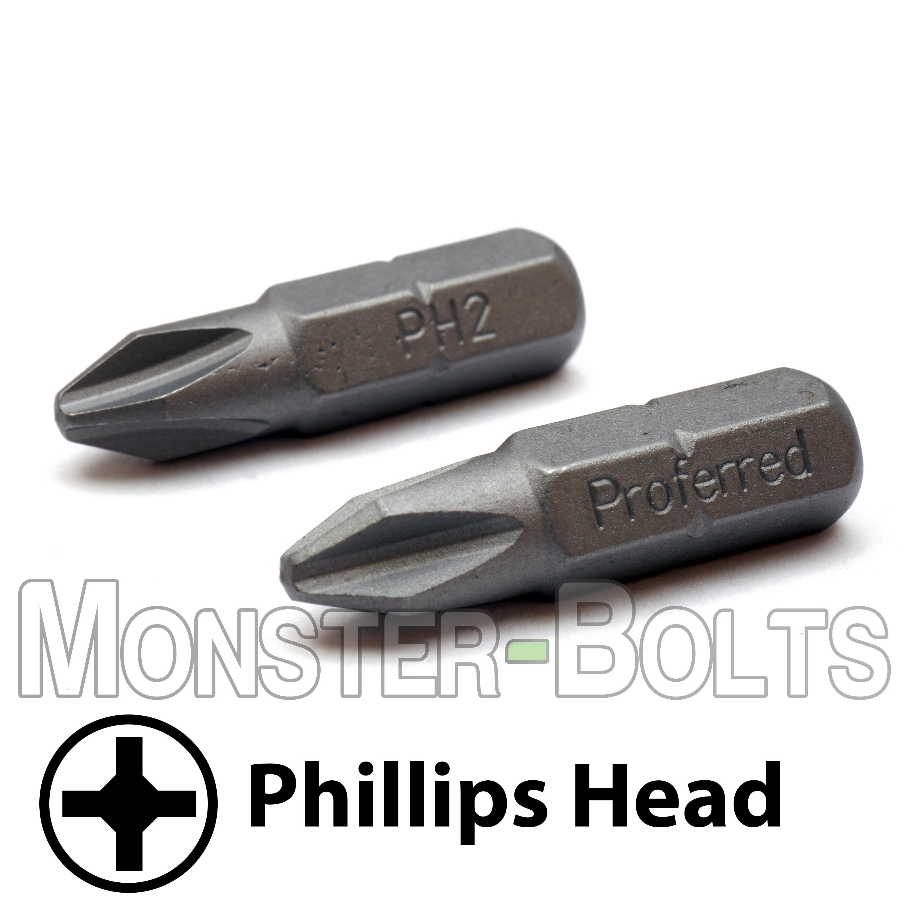 Phillips Double Head Bit PH2 S2 PH2 1/4 Inch x 2 Inch Lot of 5 Free Shipping