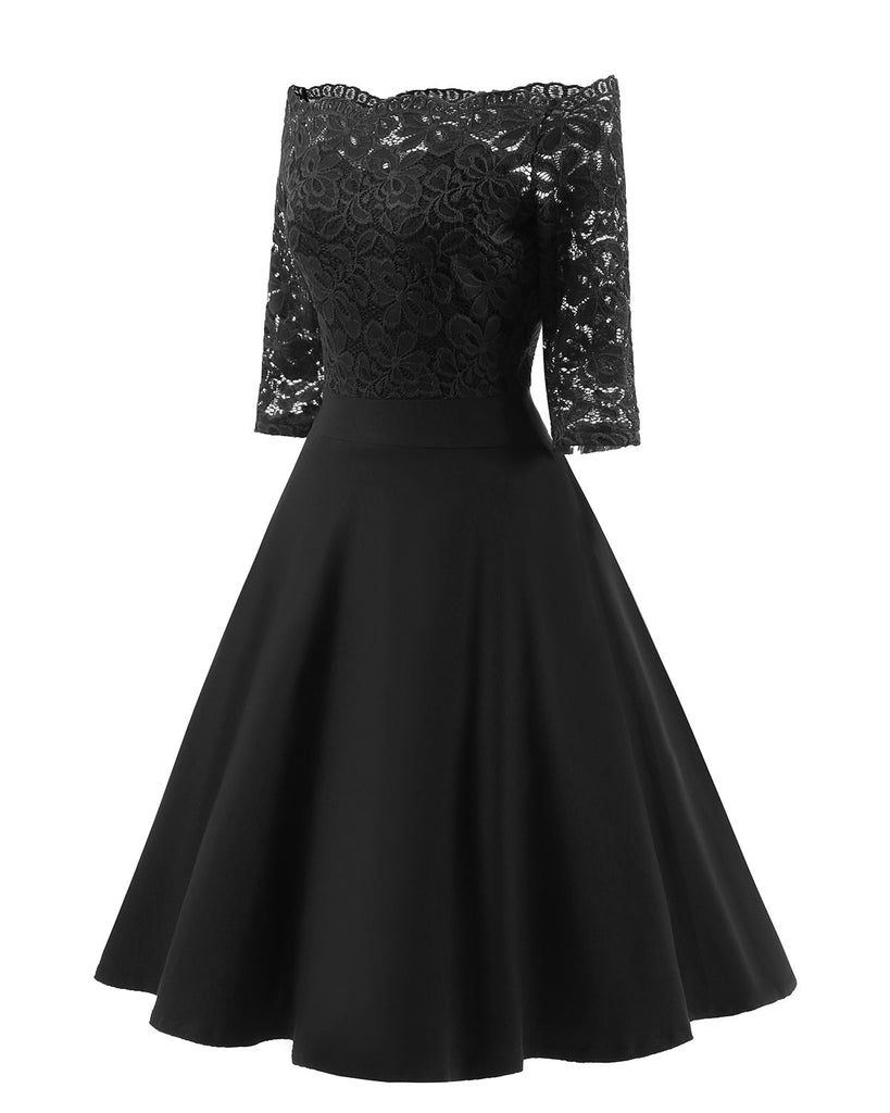 Vintage Short Black Bridesmaid Dresses 