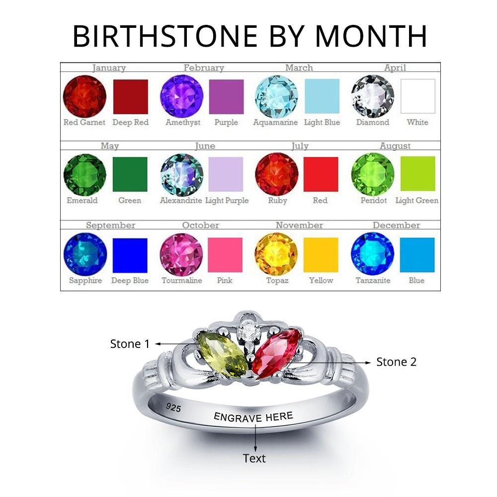 birthstones for custom promise rings