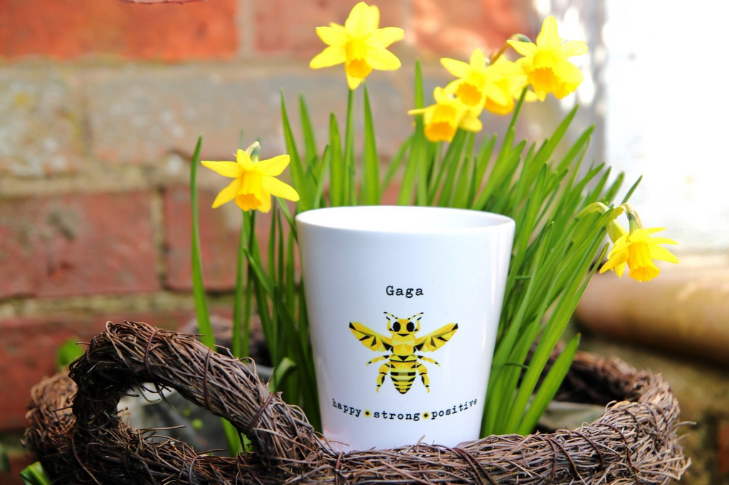 Personalised ‘Bee’ Positive Flower Pot & Wildflower Seed Kit 