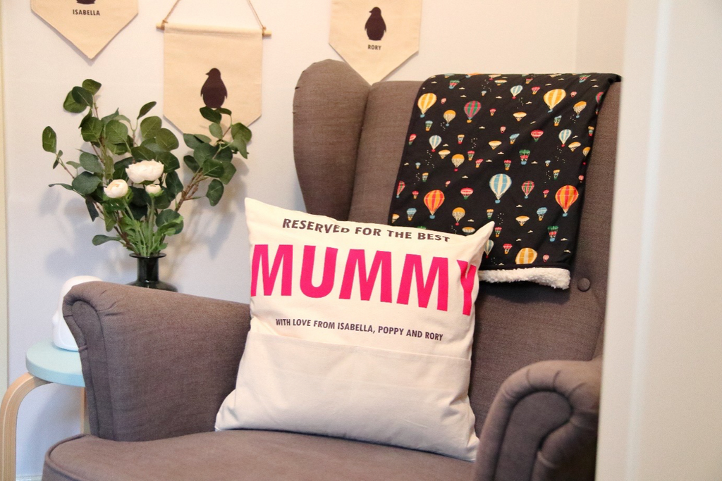 Personalised ‘Reserved for Mummy/Grandma’ Velveteen Pocket Cushion 