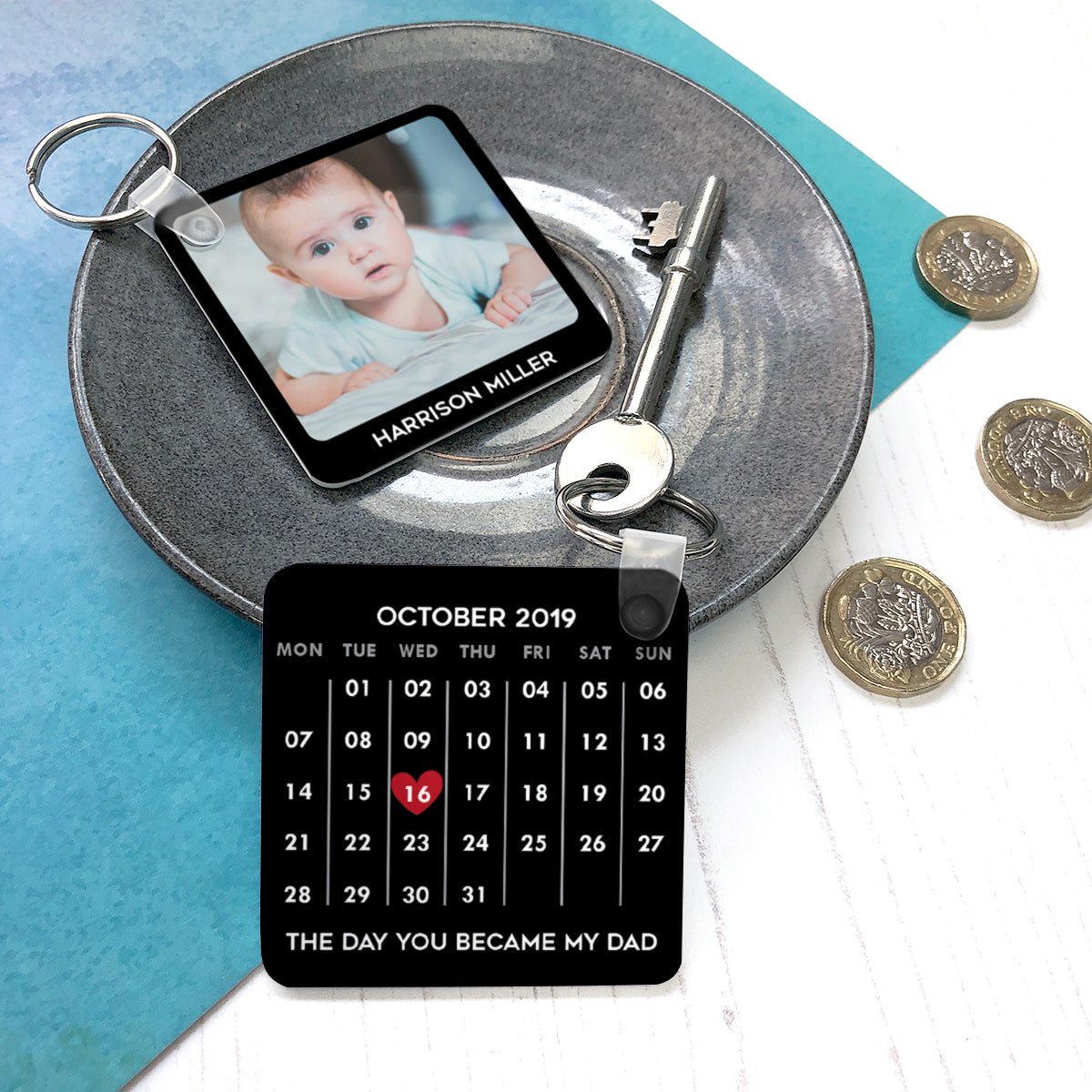 dad photo keyring