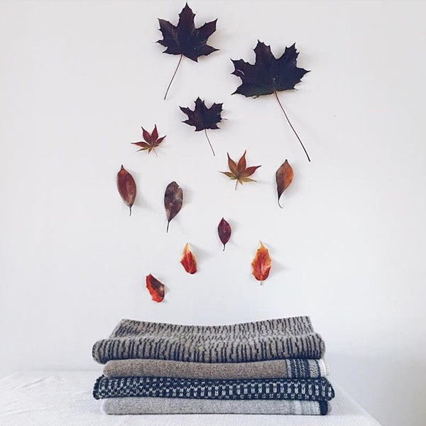 Autumn leaves and cosy knits for 'Simple Nature Finds' by Jules Hogan @juleshoganknitwear