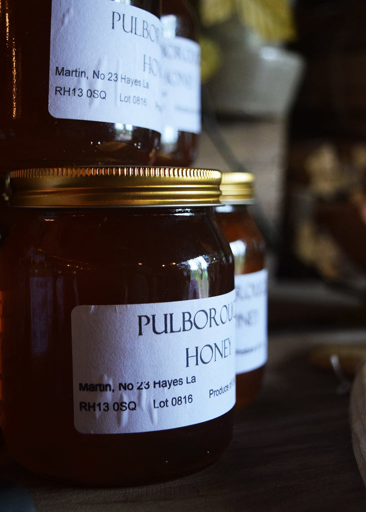 Jar of the most amazing raw honey.
