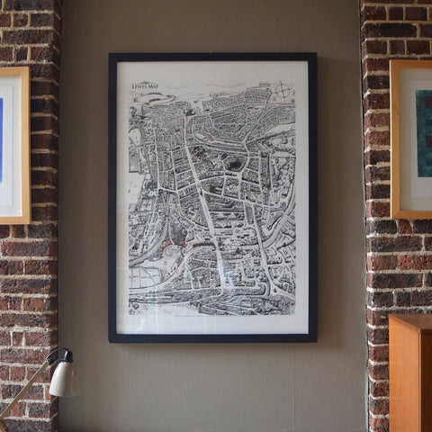 Lewes Map limited print by artist Malcolm Trollope-Davis