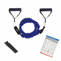 Resistance Tube(cloth cover) with Workout Chart (Free Door Anchor )