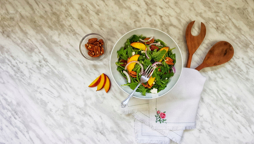 peach, mint, arugula salad recipe