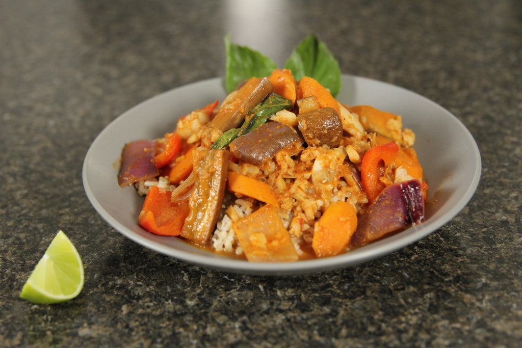 Warming Red Curry on a plate