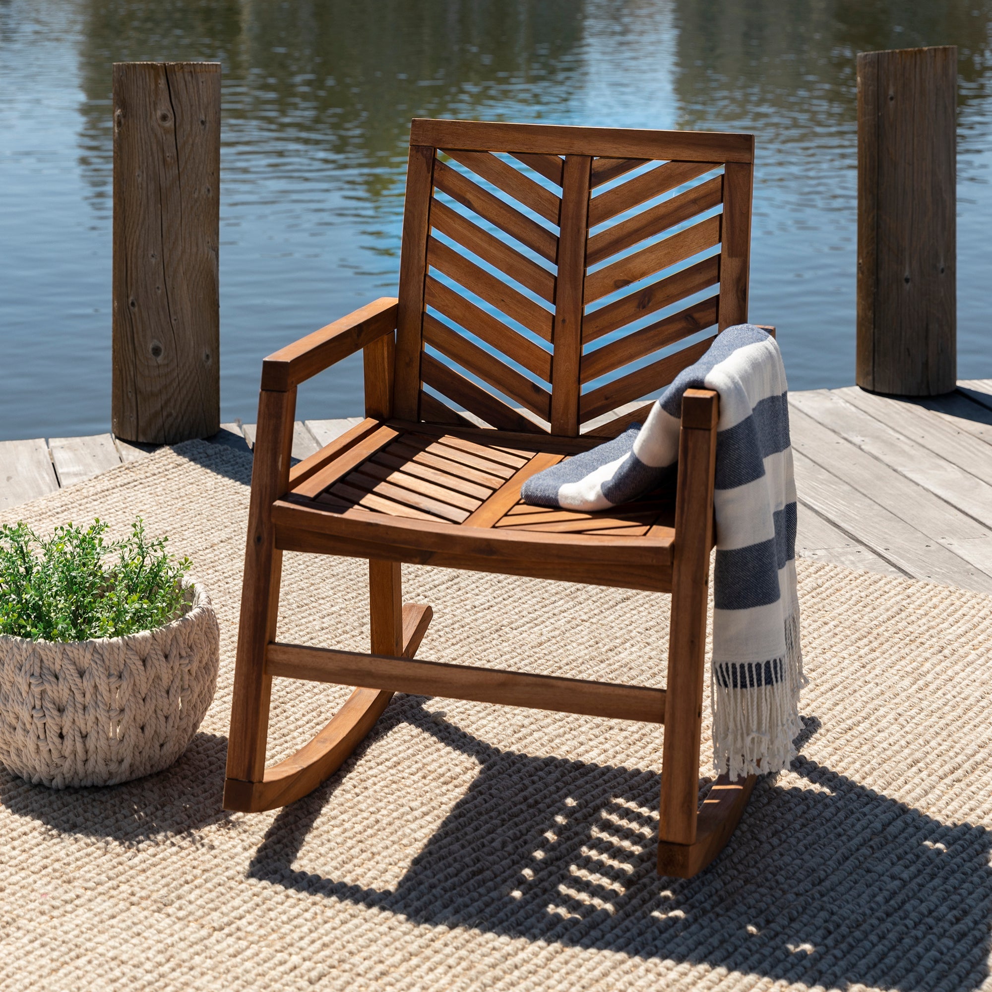 chevron outdoor rocking chair