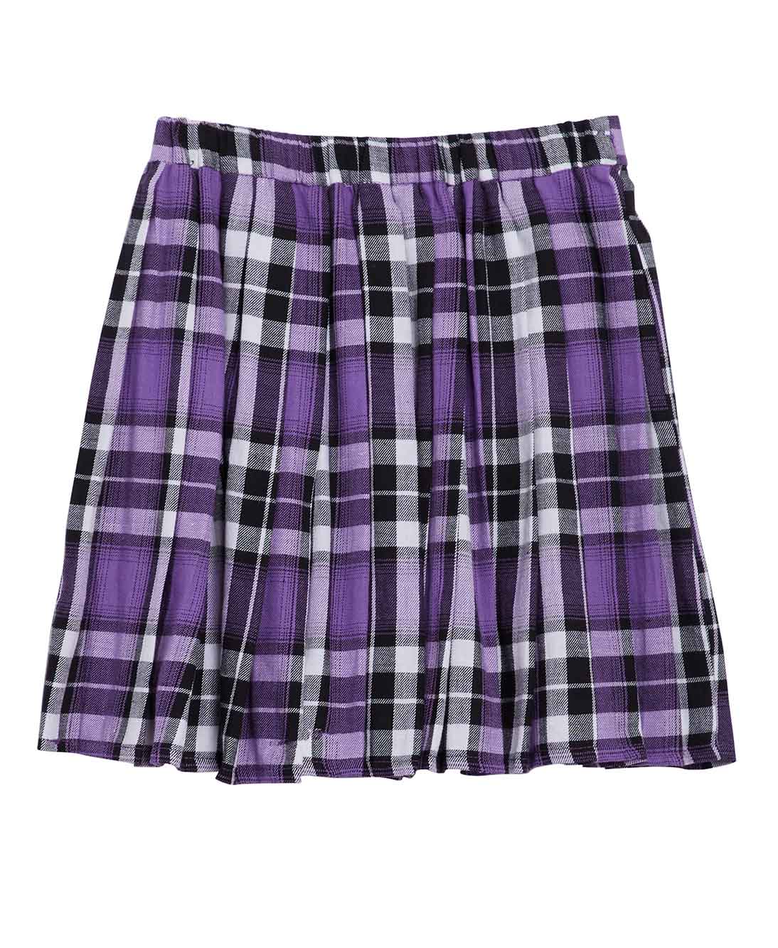 Leah Pleated Plaid Skirt
