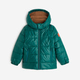 Boys' green puffer coat