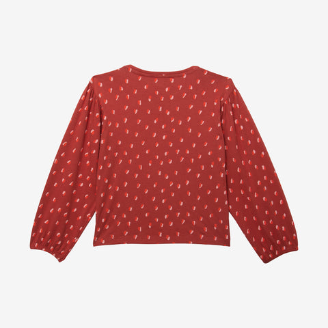 Girls' terracotta T-shirt