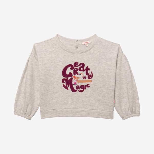 Baby girls' heather grey sweatshirt