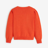 Girls' red knitted sweater