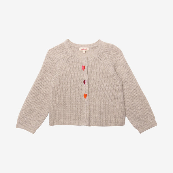 Baby girls' heather grey cardigan