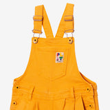 Girls' deep yellow denim overalls