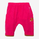 Newborn girls' hot pink pants