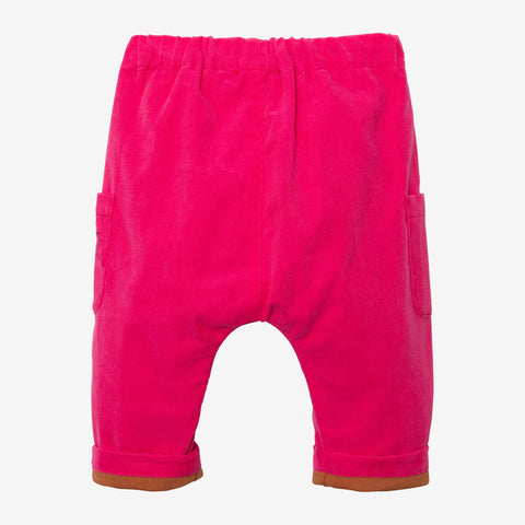Newborn girls' hot pink pants