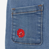 Baby girls' blue stone denim pants