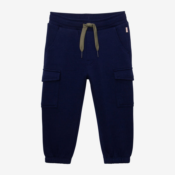 Baby boys' navy blue sweat pants