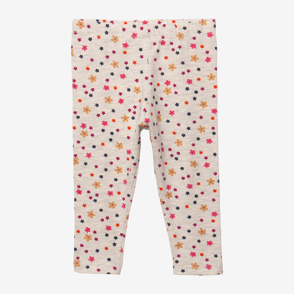 Newborn girls' heather grey leggings