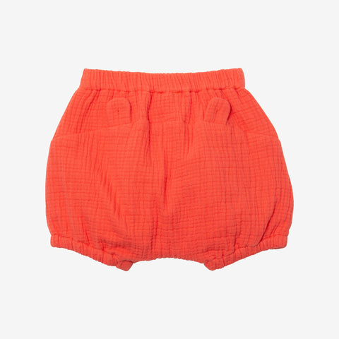 Newborn girls' red shorts