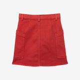 Girls' terracotta denim skirt