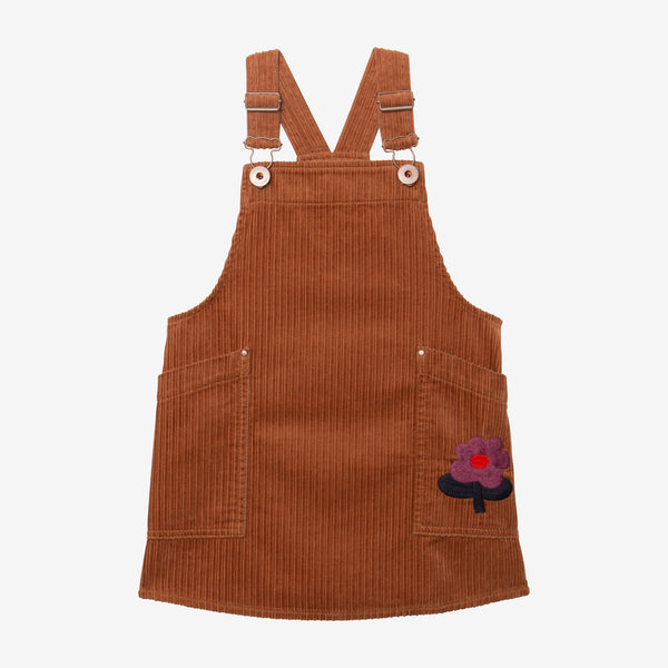 Girls' beige apron dress