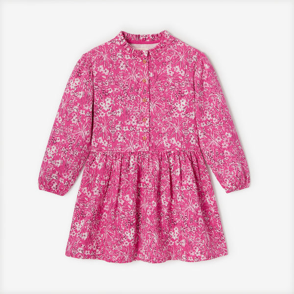 Baby girls' hot pink long sleeve dress