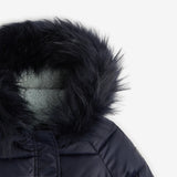 Girls' navy blue parka