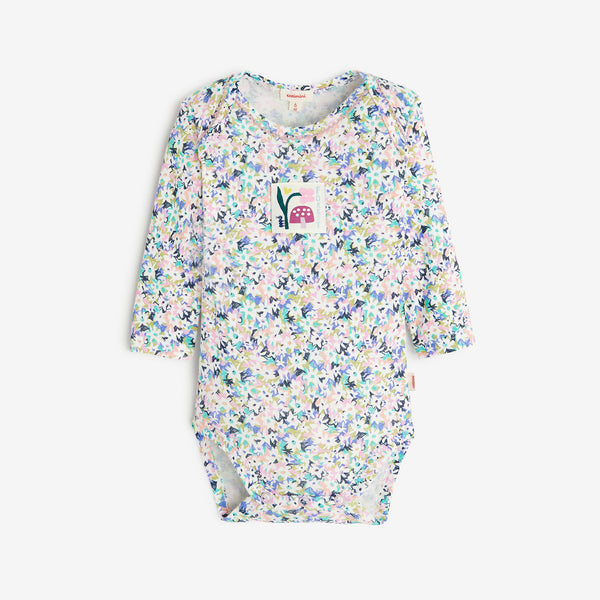 Newborn girls' flower bodysuit