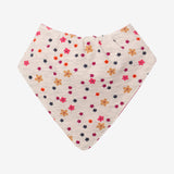 Newborn girls' heather grey bib