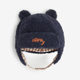 Newborn navy blue chapka