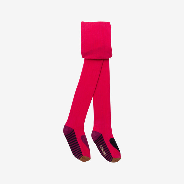 Newborn girls' hot pink tights